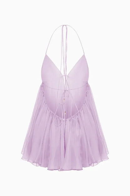 Dames halter zomerjurk met wijde rok in diverse kleuren – licht, vrouwelijk en ideaal voor warme dagen
