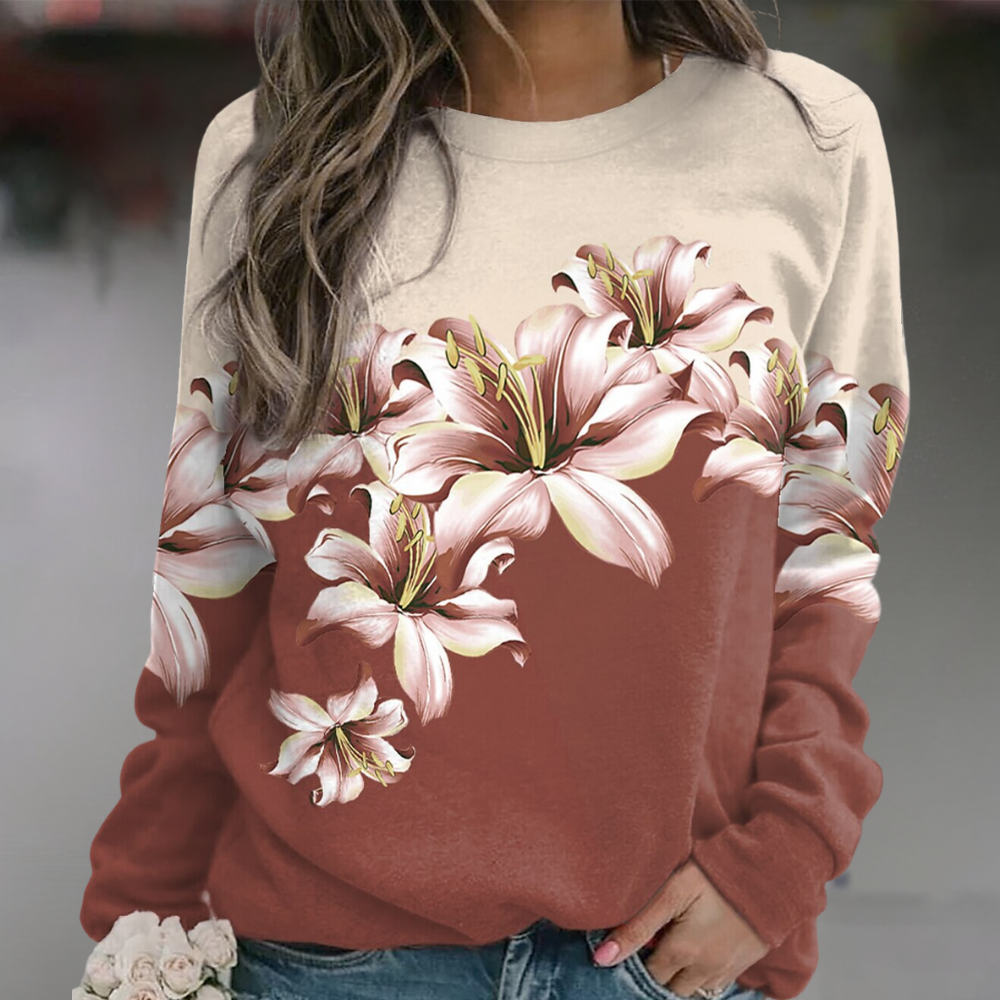 Isolda - Luxe gebloemd sweatshirt voor dames