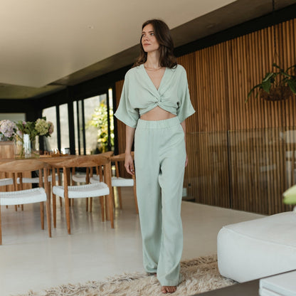 Dames linnen broek met wijde pijpen – luchtig, comfortabel en ideaal voor lente en zomer in diverse kleuren