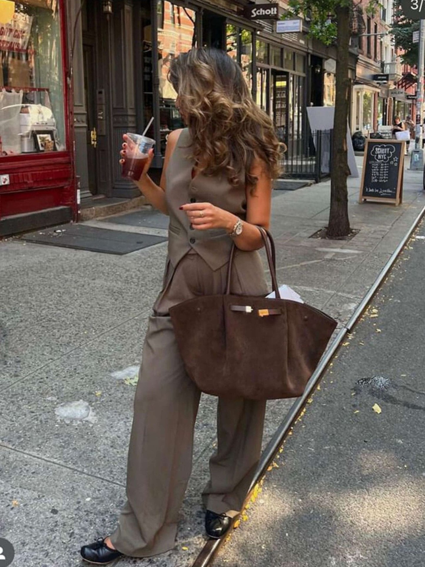 Dames Handtas – Elegante Schoudertas van Suède Look met Luxe Afwerking en Tijdloos Design