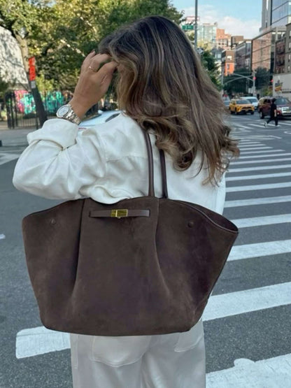 Dames Handtas – Elegante Schoudertas van Suède Look met Luxe Afwerking en Tijdloos Design