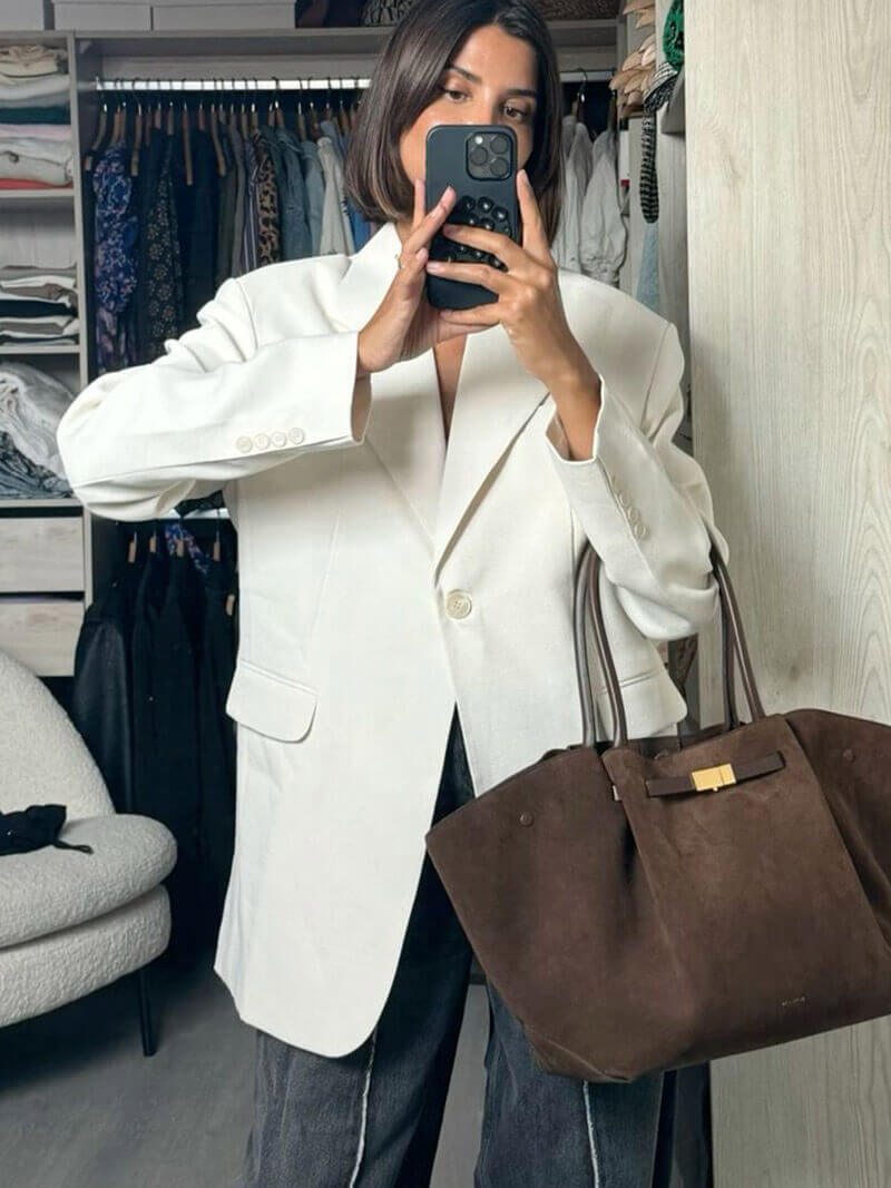 Dames Handtas – Elegante Schoudertas van Suède Look met Luxe Afwerking en Tijdloos Design