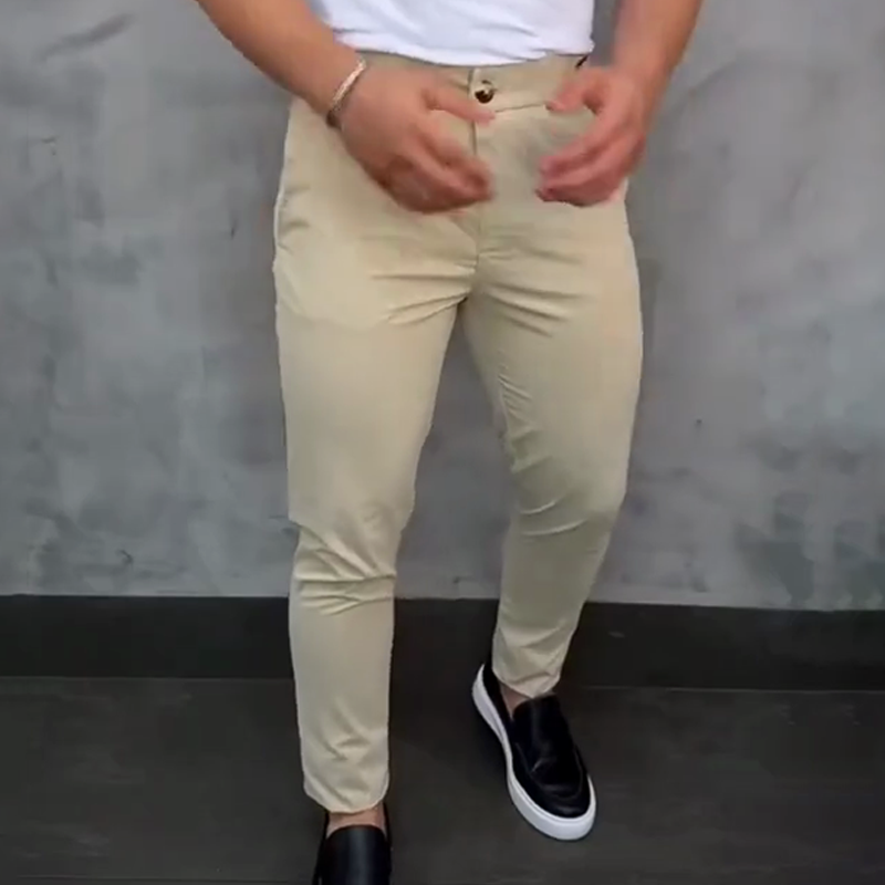 Heren pantalon slim fit – lichte en luchtige chino voor werk, bruiloft en vrije tijd in diverse kleuren