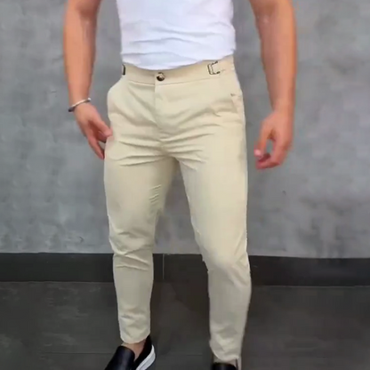 Heren pantalon slim fit – lichte en luchtige chino voor werk, bruiloft en vrije tijd in diverse kleuren