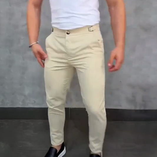 Heren pantalon slim fit – lichte en luchtige chino voor werk, bruiloft en vrije tijd in diverse kleuren