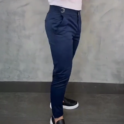 Heren pantalon slim fit – lichte en luchtige chino voor werk, bruiloft en vrije tijd in diverse kleuren