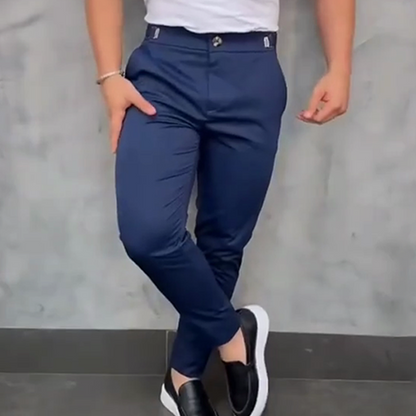 Heren pantalon slim fit – lichte en luchtige chino voor werk, bruiloft en vrije tijd in diverse kleuren