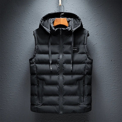 Heren gewatteerde bodywarmer met capuchon – warme en lichtgewicht tussenlaag voor herfst en winter