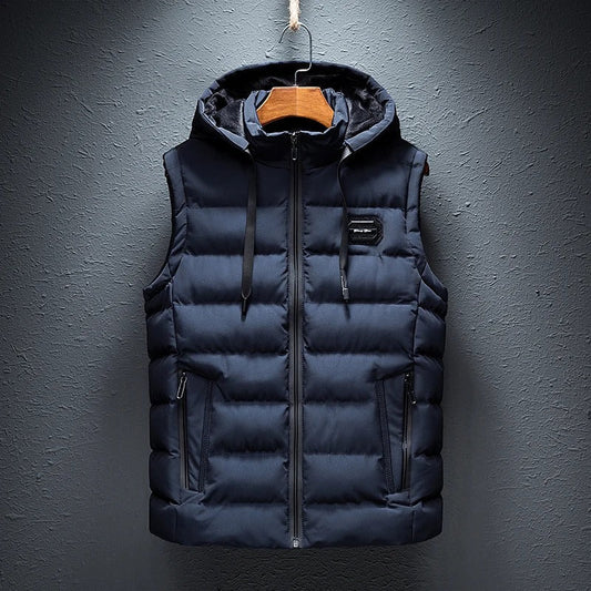 Heren gewatteerde bodywarmer met capuchon – warme en lichtgewicht tussenlaag voor herfst en winter