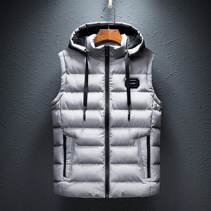 Heren gewatteerde bodywarmer met capuchon – warme en lichtgewicht tussenlaag voor herfst en winter