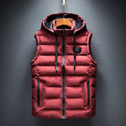 Heren gewatteerde bodywarmer met capuchon – warme en lichtgewicht tussenlaag voor herfst en winter