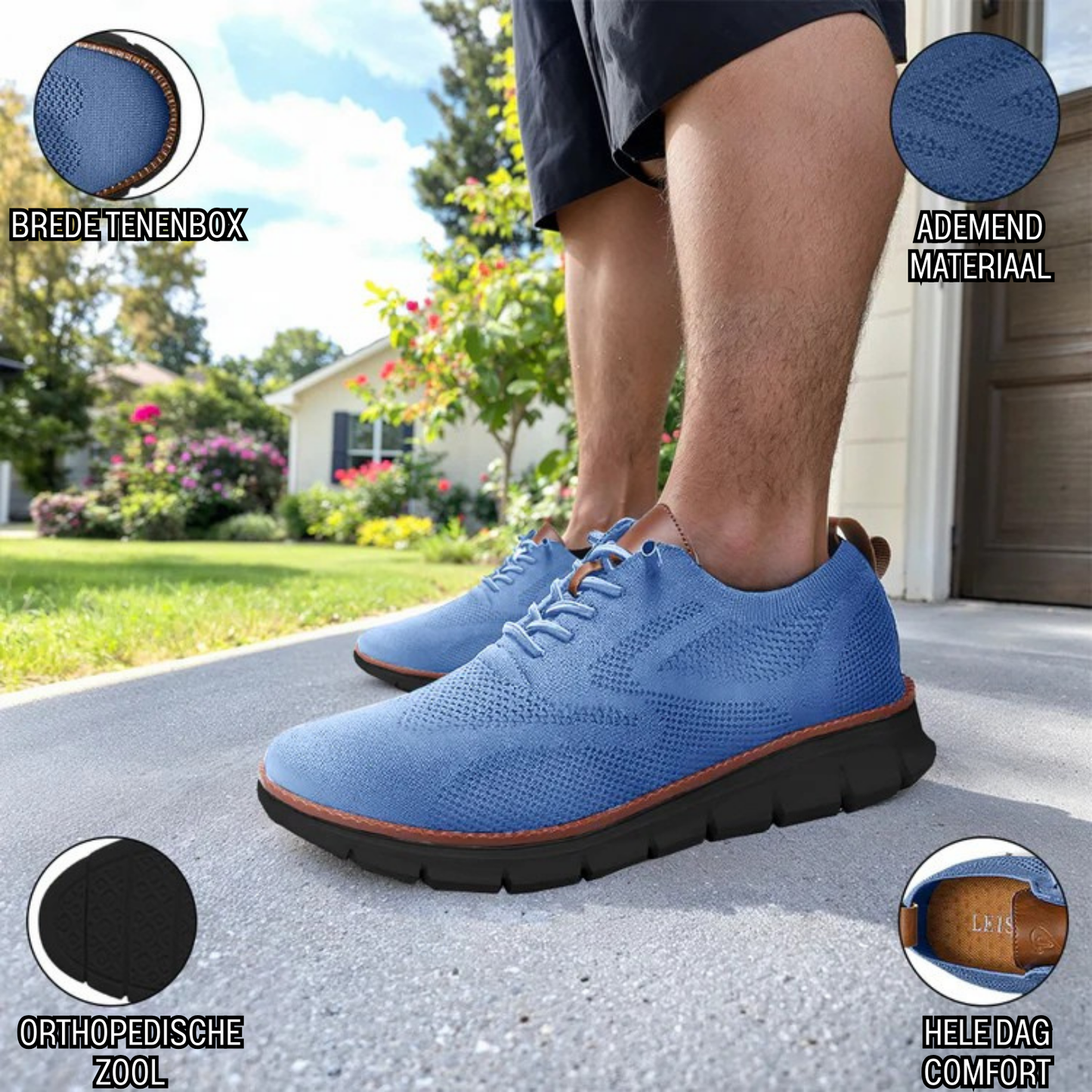 Heren sneakers ademend en lichtgewicht met tijdloos design en comfortzool voor dagelijks gebruik en diverse gelegenheden